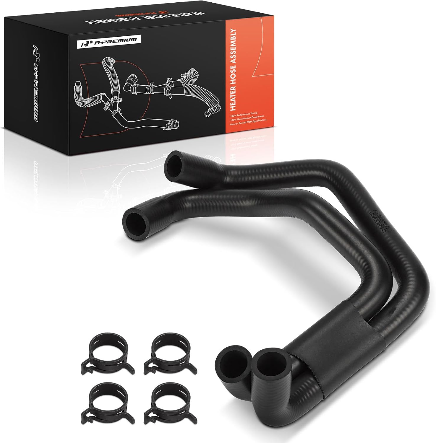 A-Premium HVAC Heater Hose Pipe Line Assembly with clamps Compatible with Audi Q7 2007-2015 & Volkswagen Touareg 2004-2018
