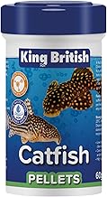 King British – Catfish Pellets 60g – Multi-Vitamin Complete Sinking Food for Catfish & Other Bottom-Feeding Tropical Fish – Clear Water Formula –Natural ingredients – Support A Healthy Immune System