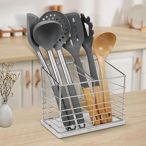 Miniatura 7 de Soporte para utensilios para encimera de cocina, soporte de utensilios de metal para encimera de cocina, almacenamiento de herramientas de cocina