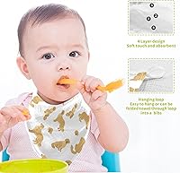 Vista 4 de vvfelixl Toallas de algodón para bebé, Golden Retriever, toalla de baño unisex para cachorros, toallas de cara para recién nacidos, toallitas