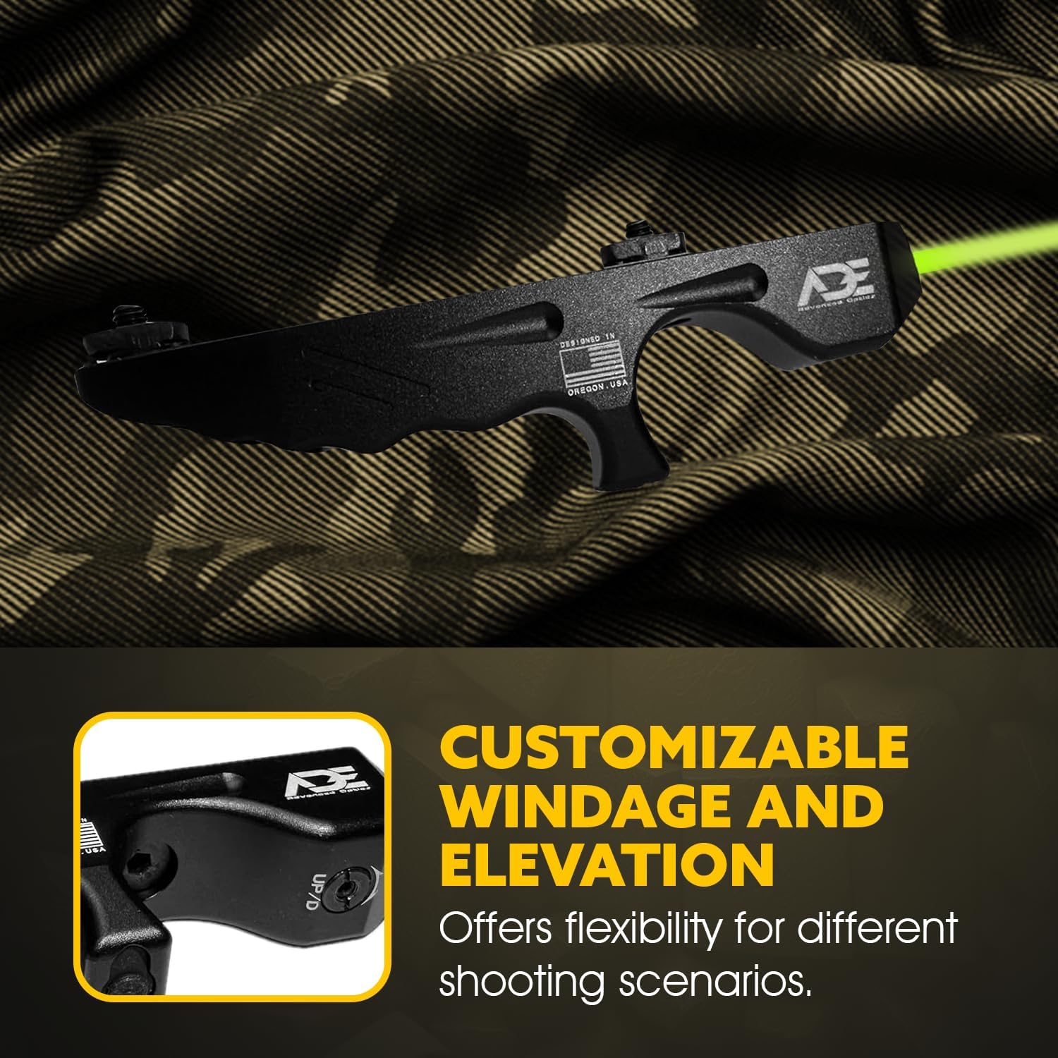 Ade Advanced Optics Tactical Class IIIA Red Laser Sight, 5mW Output, (Model: HG77)