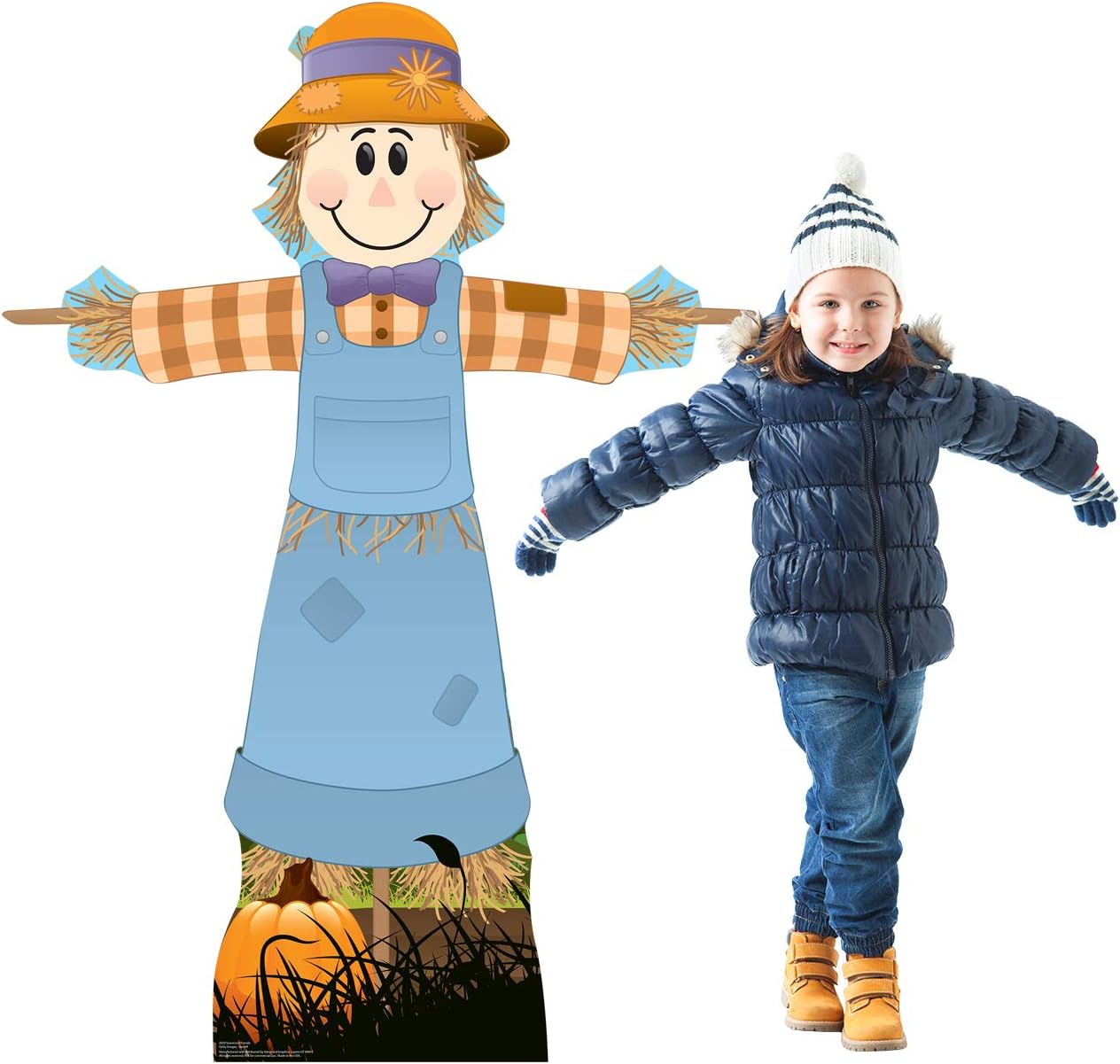 Cardboard People Scarecrow Woman Life Size Cardboard Cutout Standup