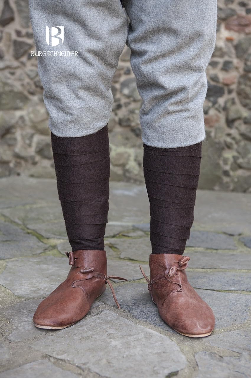 Burgschneider Scaldamuscoli medievali in Materiale Resistente - Accessorio per Costume da Vichingo - 375 cm - Bordeaux