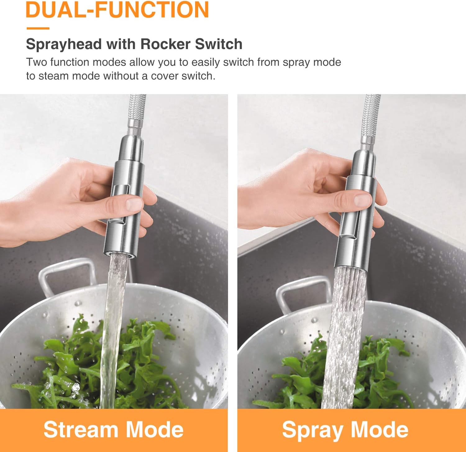 🛒 Crаzу Dеаlѕ Touch Kitchen Faucets with Pull Down Sprayer, Touch On Single Handle Smart Kitchen Sink Faucet with Pull Out Sprayer, Stainless Steel Touch Activated Fingerprint Resistant (Silver)