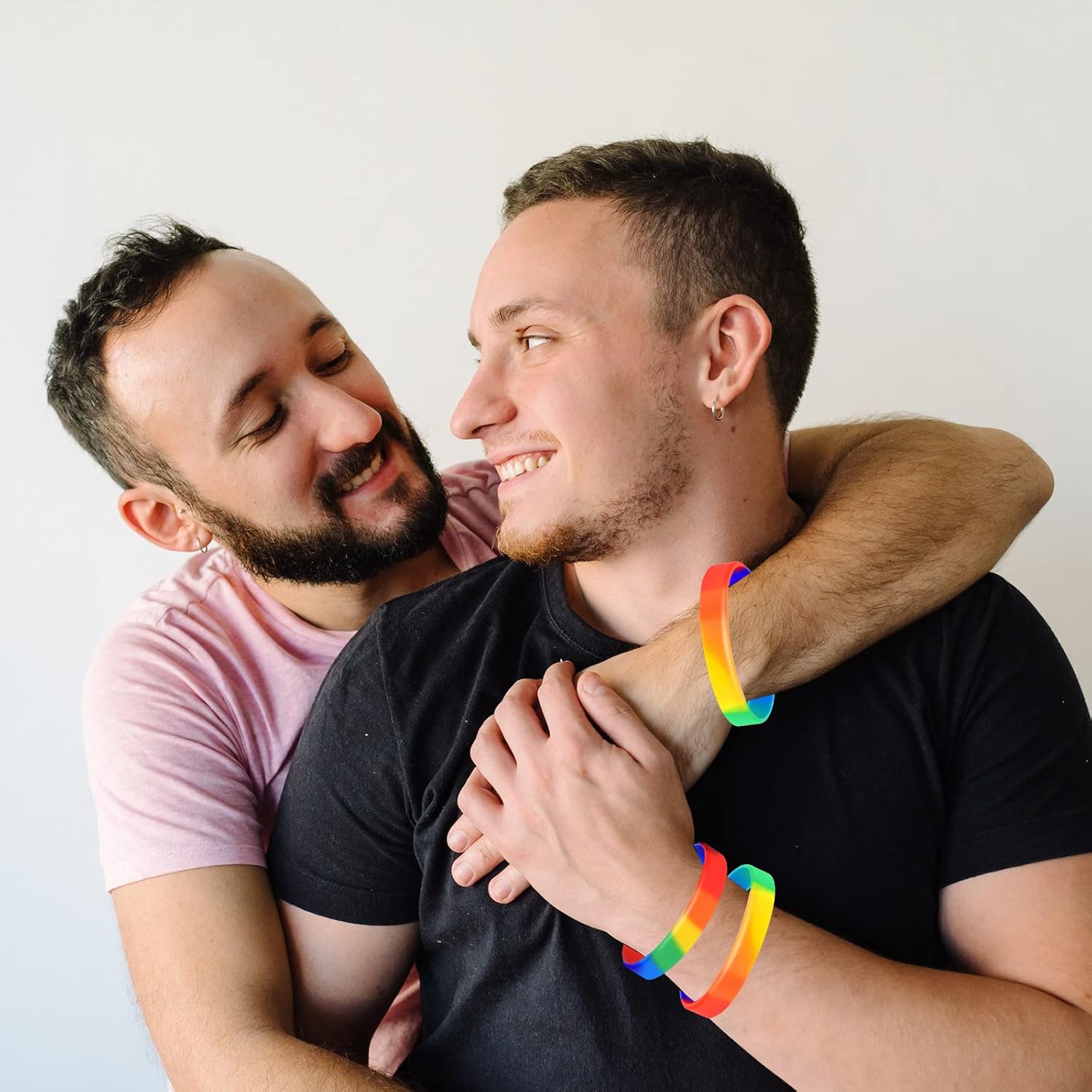 78pcs Gay Pride Wristbands Rainbow LGBT Lesbian Silicone Wristbands for Parades Festival - Image 4