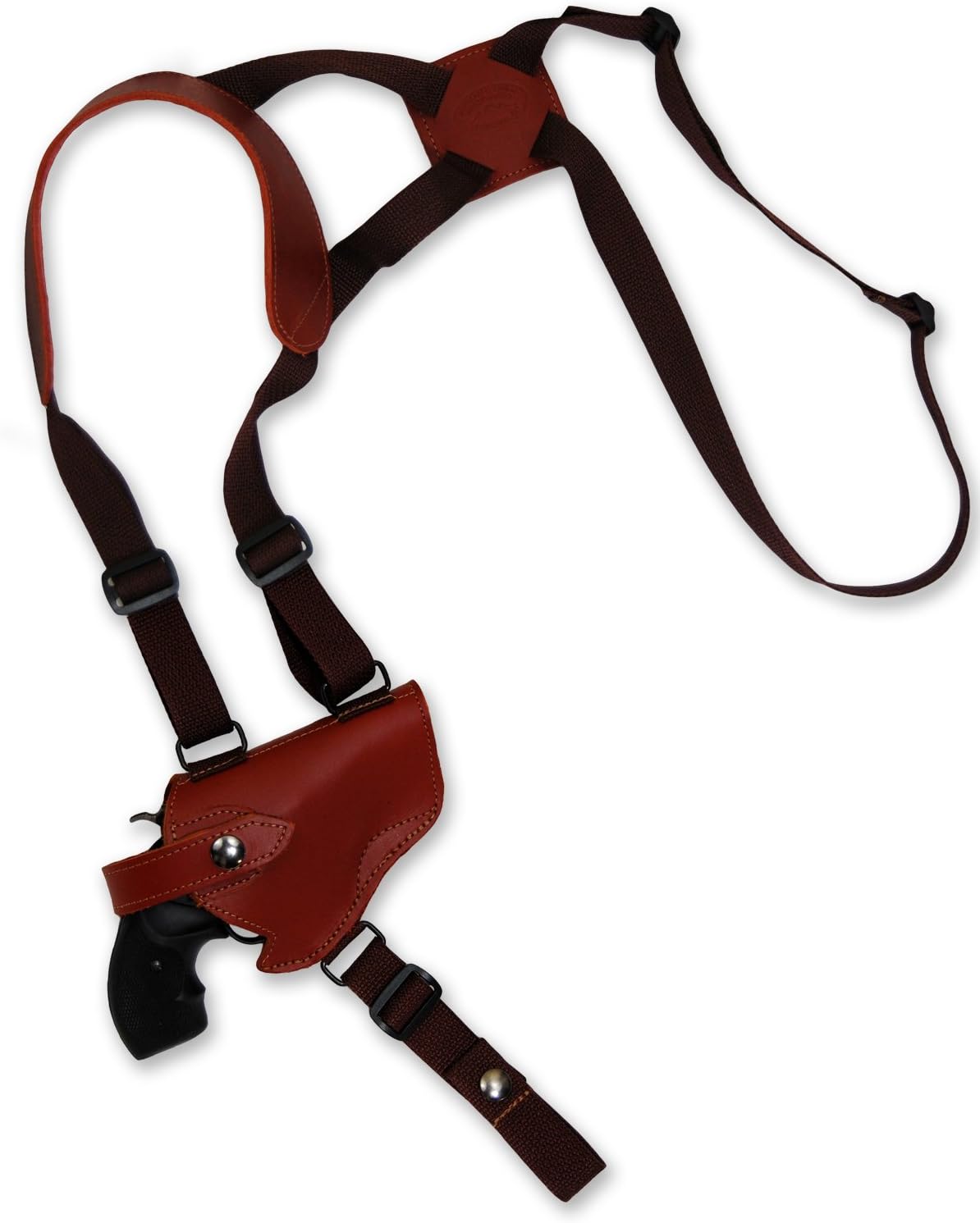Barsony New Burgundy Leather Cross Harness Shoulder Holster for 2-3" Snub Nose Revolvers