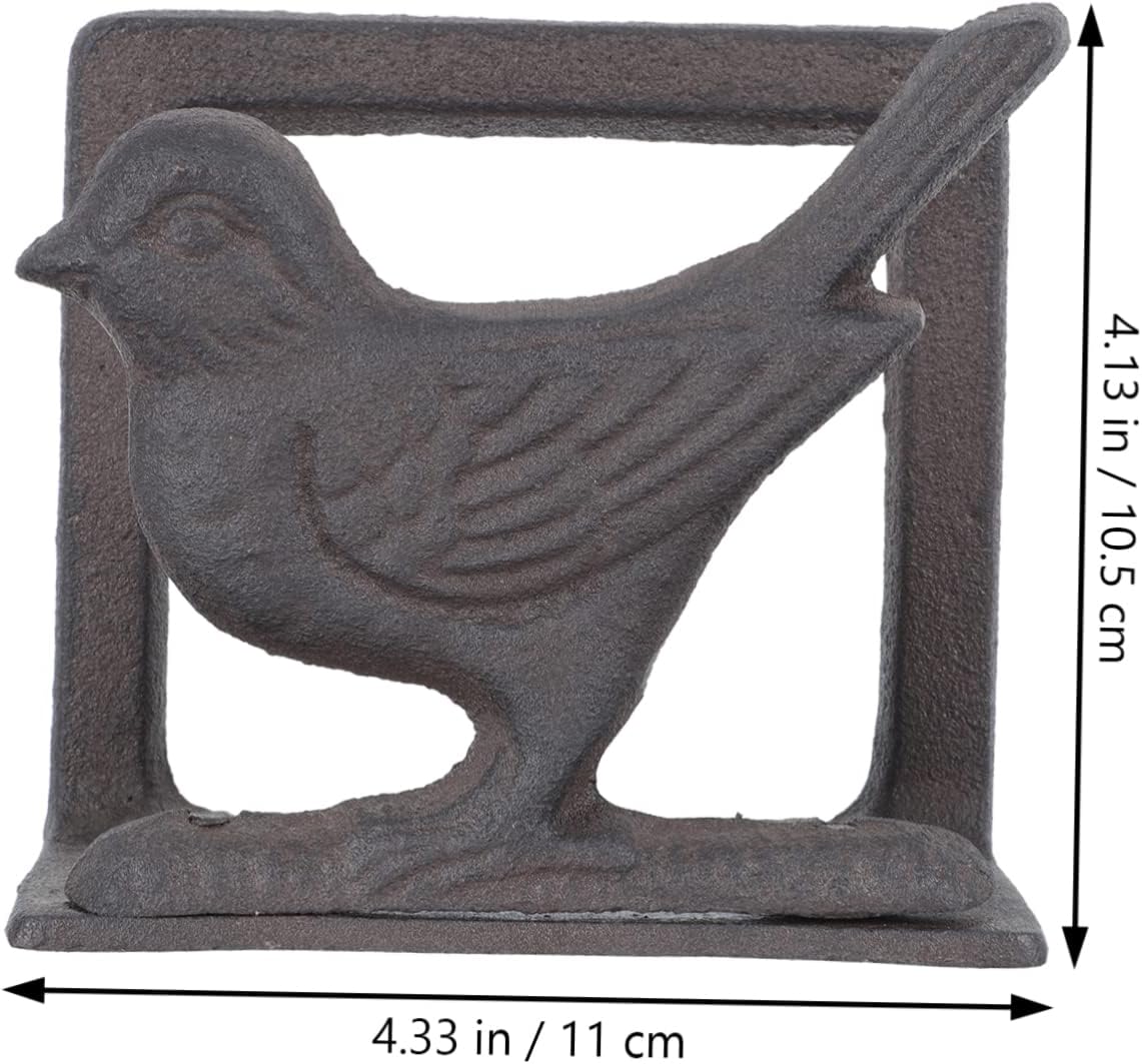 Cabilock Cast Iron Napkin Holder Stand Vintage Tabletop Napkin Dispenser for Kitchen Dining and Picnic Rustic Decor