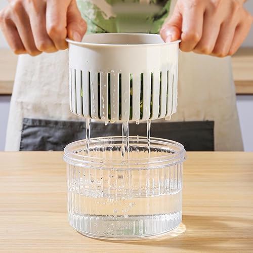 Miniatura 5 de TOPINCN Multifunctional Plastic Scallion Storage Box, Fruit Vegetable Container Round Shape, Wide Application for Kitchen, Refrigerator, Office