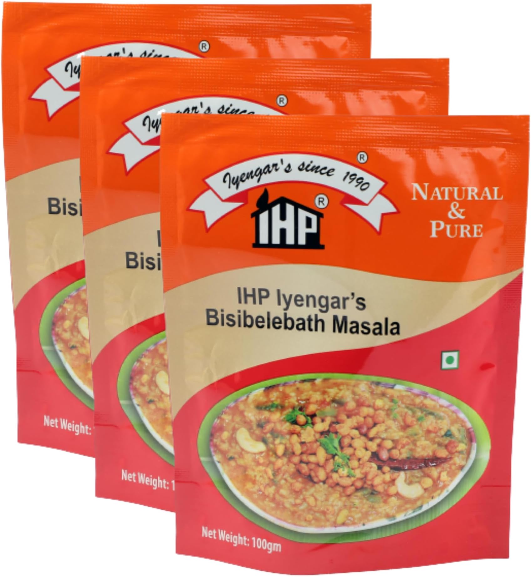 IHP IYENGARS BISIBELEBATH MASALA 300 Gram | Masala Pack of 3