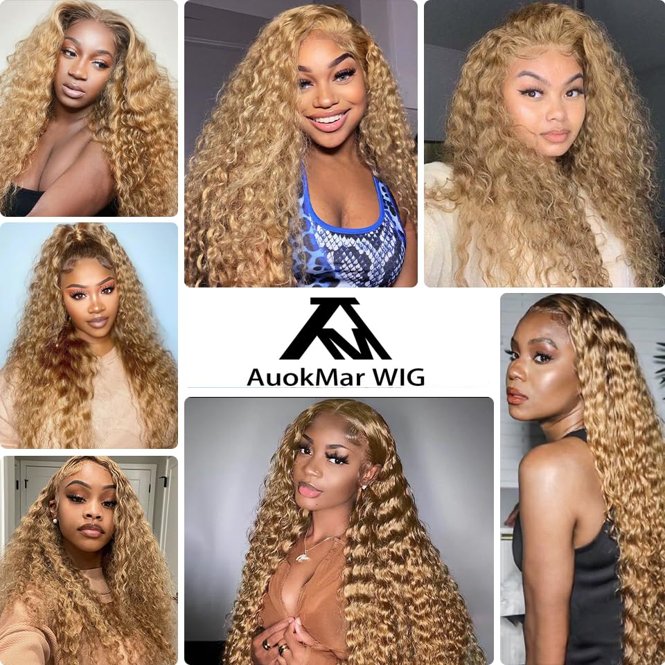 Amazon.com : Color 27 Kinky Curly Bundles Human Hair Honey  display picture 2
