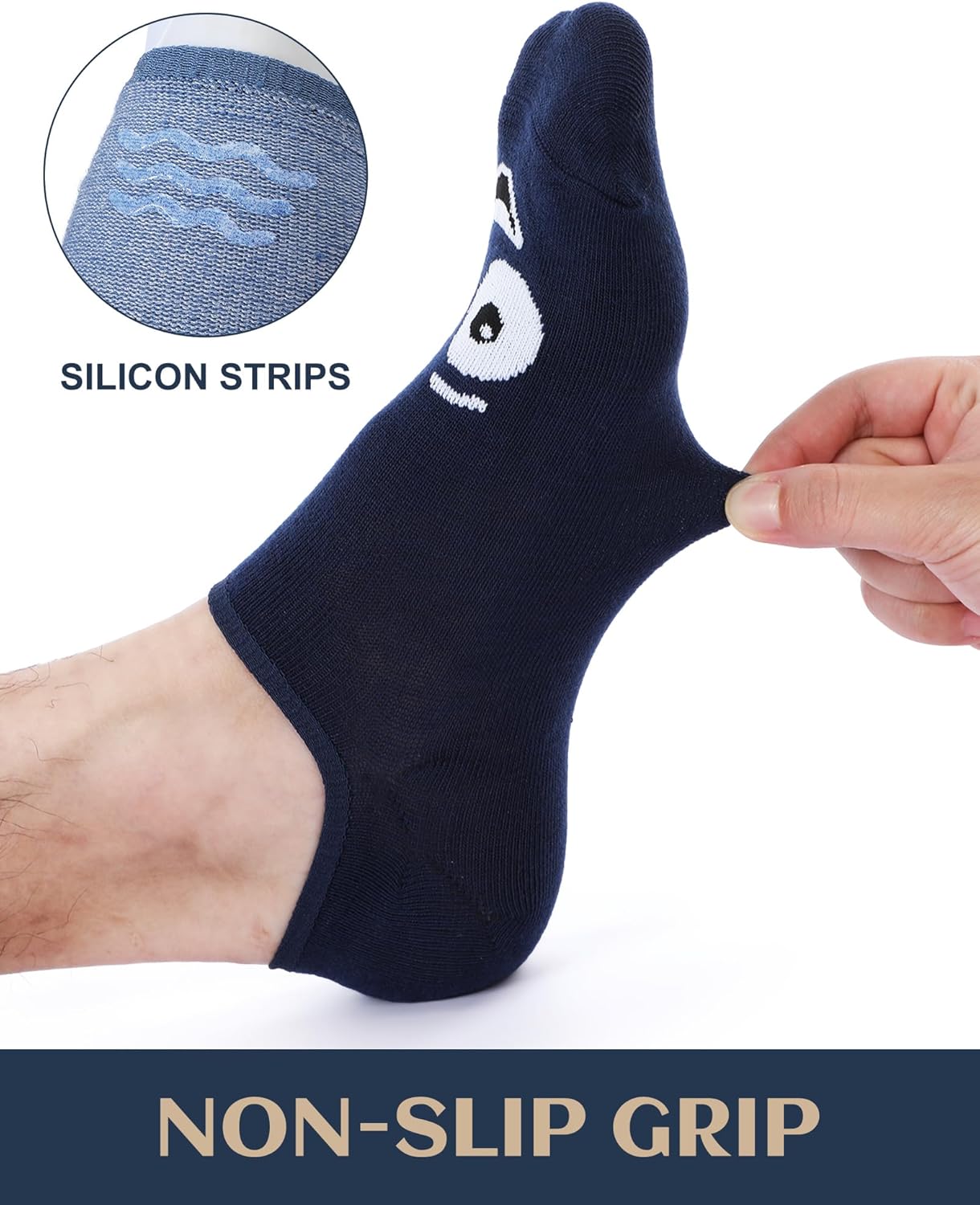 10 Pairs Funny Anime Emotion No Show Socks for Men Novelty Cartoon Invisible Non Slip Ankle Socks for Men Dad Grandpa Boyfriend Holiday Birthday Gifts - Image 2