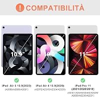 iPad Billentyűzet Tok - Bluetooth Háttérvilágításos Levehető Mágneses Billentyűzet iPad Air 4/5 és iPad Pro 11" Készülékekhez, Rózsaszín, AZ 2