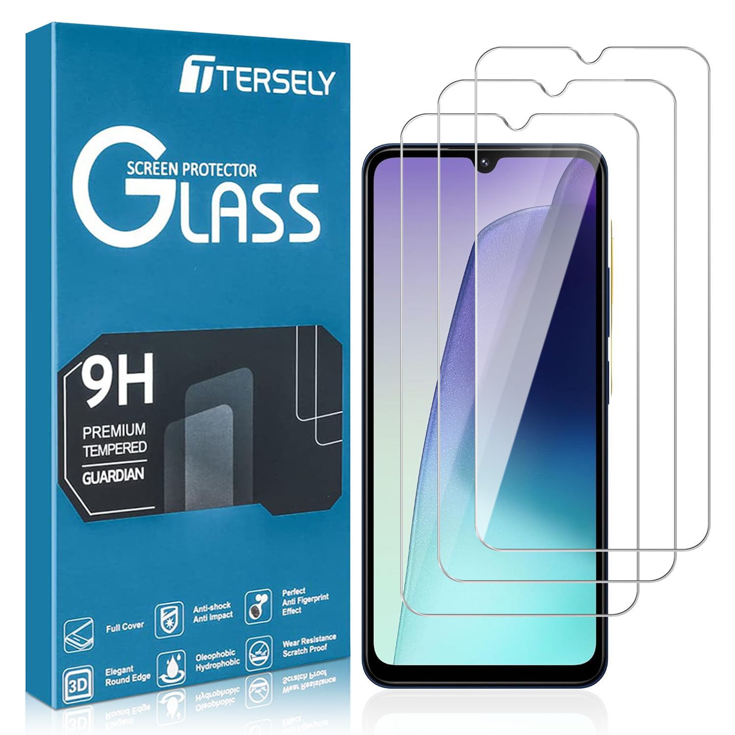 T Tersely [3-Pack] Tempered Glass Screen Protector for Xiaomi Redmi 14C, Case Friendly, Ultra-Clear, Shatterproof, Anti-Scratch Film for Enhanced Protection