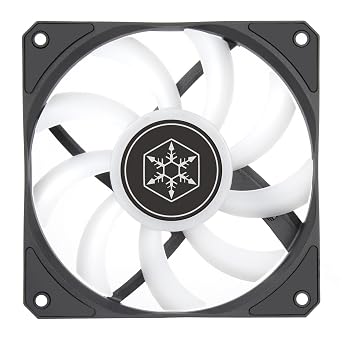 SilverStone Air Slimmer 120 ARGB ، مروحة نحيفة عالية الأداء 120 مم مع تأثير إضاءة PWM و ARGB كامل المدى ، SST-AS120B-ARGB