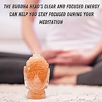 Vista 62 de Amazing Gemstone Black Obsidian Crystal Buddha Head Statue for Zen - Buddah Decor Statue Figurine for Meditation - Adornos Decoraciones Para Salas