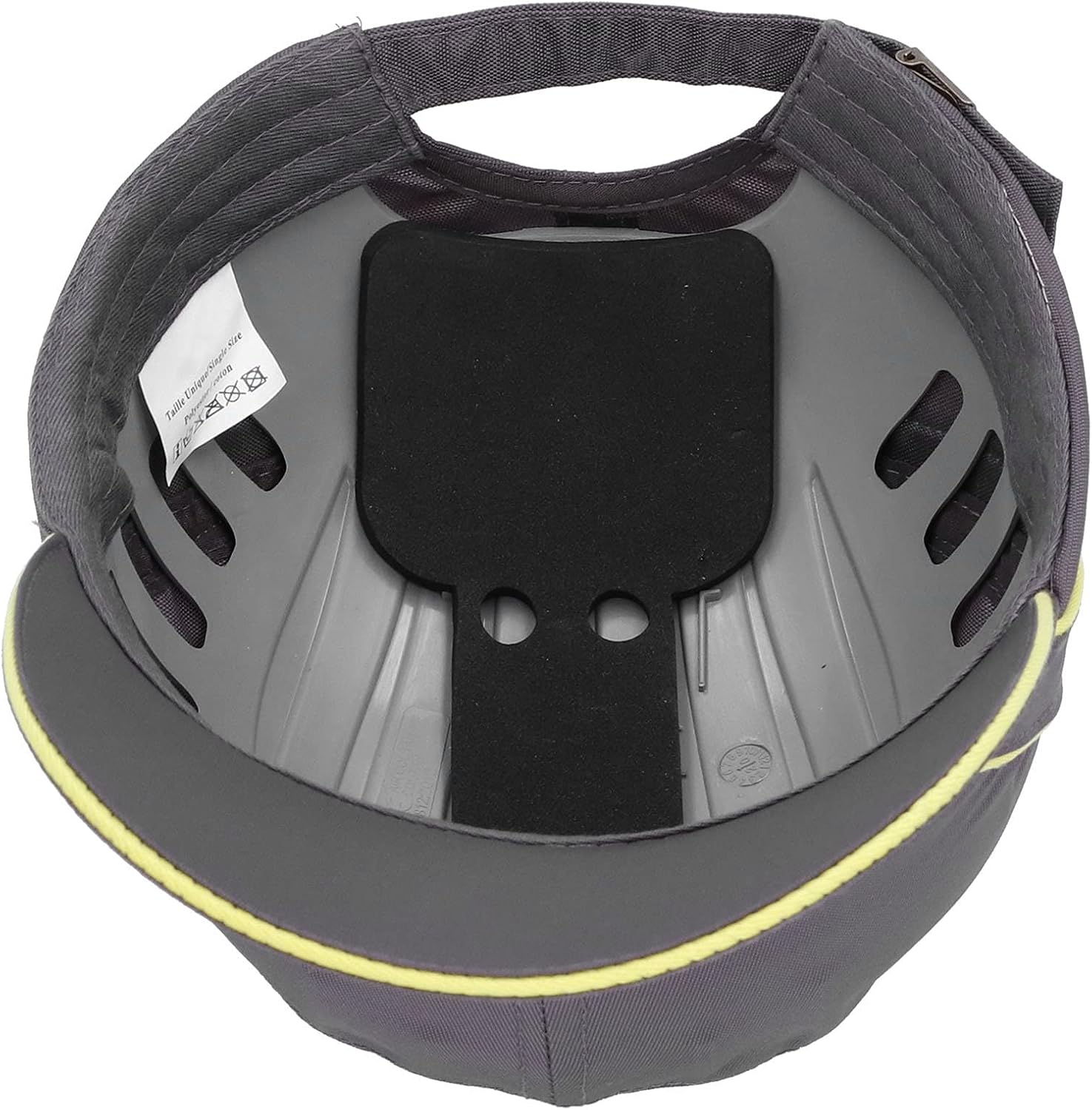 SYH&AQYE Gray Buckle Helmet, Helmet for Men Women, Urban Baseball Adults Cycling Helmets, PU Hard Hat Breathable Anti Collision Shock Absorption Adjustable Helmet with Reflective Stripe