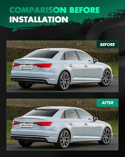 Miniatura 6 de SCITOO Universal Negro Ventana Trasera Superior Techo Alerón Ala Exterior Accesorios Kits de Estilo