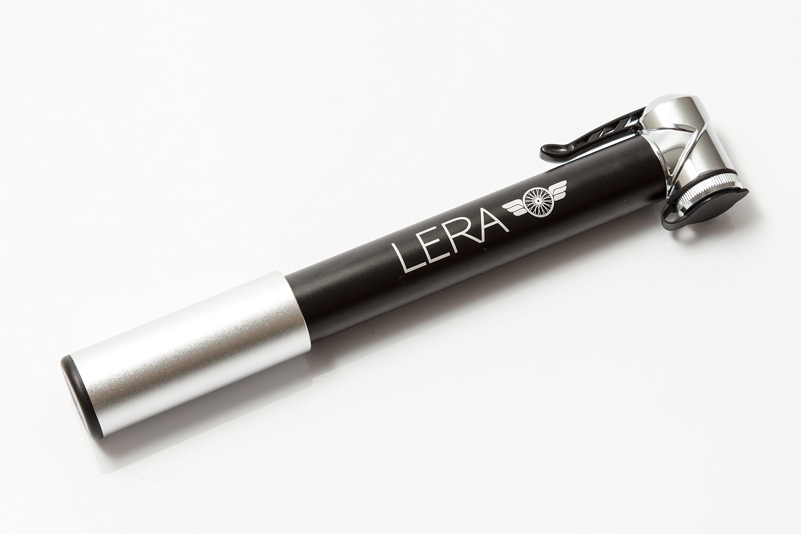 LERA Mini Bike Pump High Pressure 130 PSI - Reliable, Compact & Portable- for Road, Mountain and BMX Bikes - Premium CNC Aluminum- Presta & Schrader Valve Compatible - Extremely Lightweight.