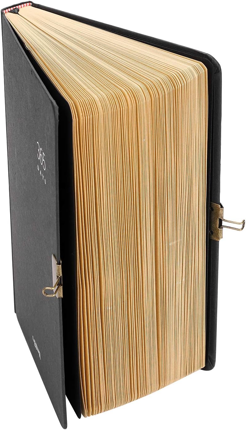 Ibluelover A5 Kraft Hardcover Executive Notebooks Diary with Lock and Key Secret 365 Days Sketchbook Drawing Scrawl Notepad Kraft Brown Paper 365 Pages