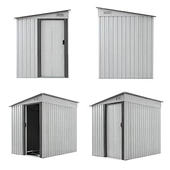 Amazon | 物置 屋外 スチール 倉庫 戸外収納庫 幅153*奥行き206