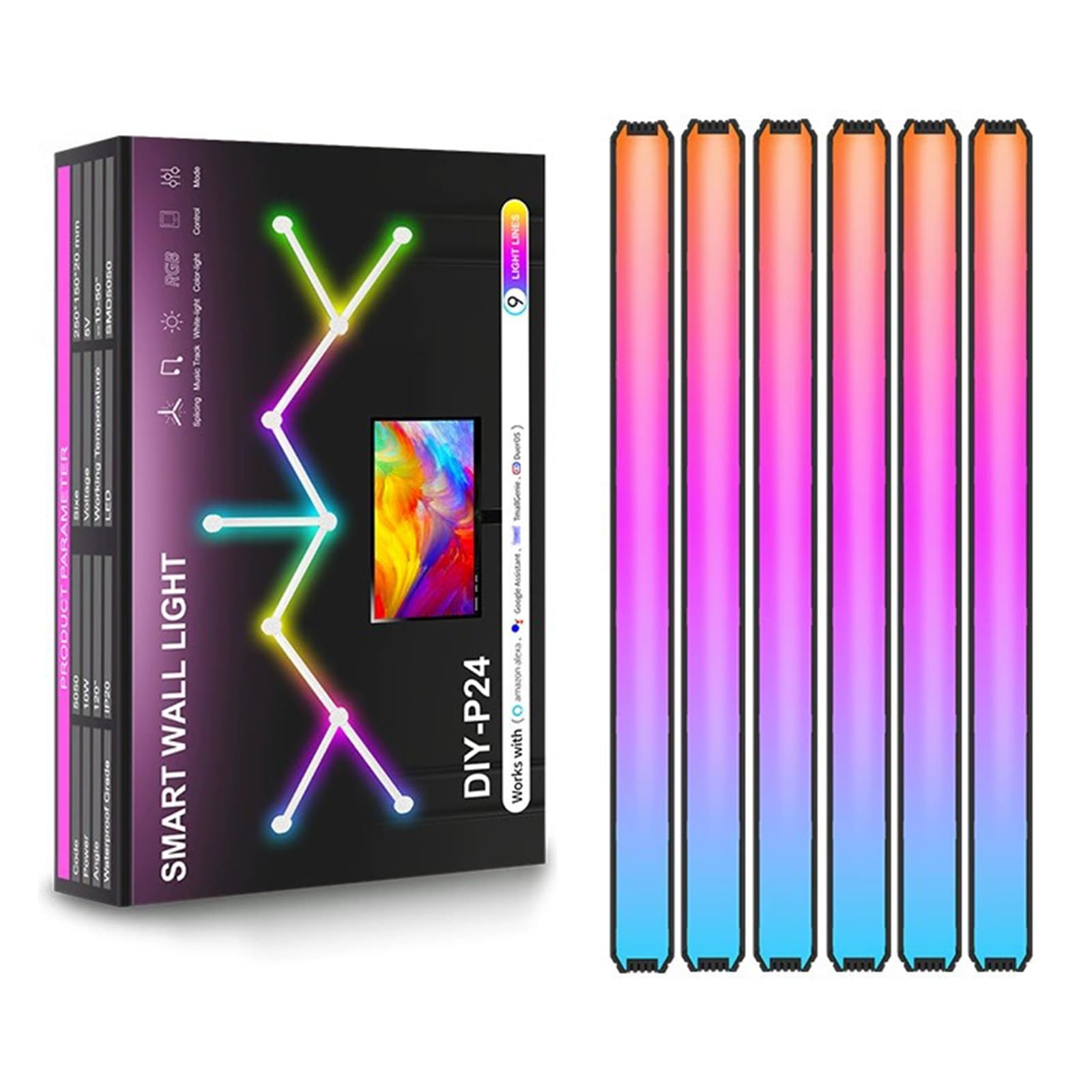 Barras de luz RGB inteligentes para eliminar la pared aburrida de tu sala de juegos