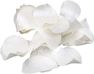 Crystal Candy Bridal-Shine-White Edible Petals - Colorful Edible Flowers Petal for Cakes, Cupcakes, and Cake Decorations - Suitable for All Cakes and Baked Goods - 1 Jar of 6 Grams, 40 Petals