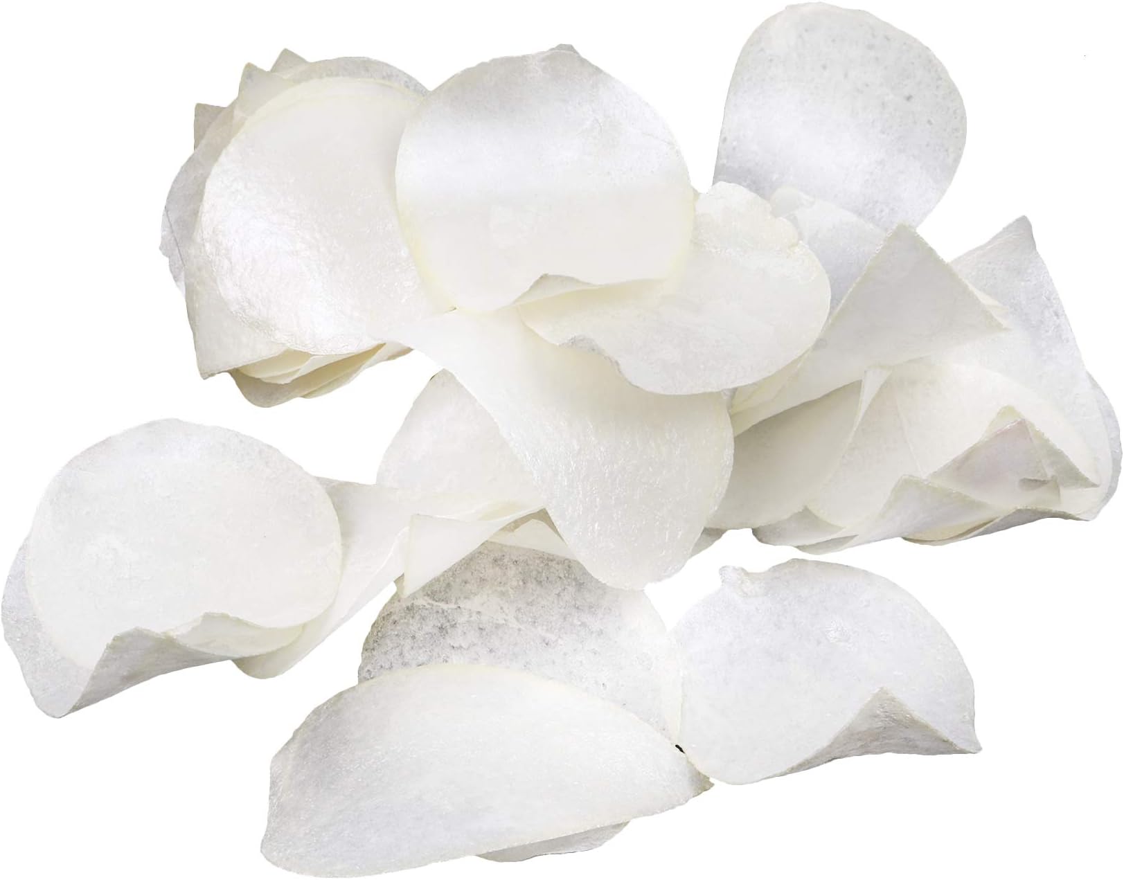 Crystal Candy Bridal-Shine-White Edible Petals - Colorful Edible Flowers Petal for Cakes, Cupcakes, and Cake Decorations - Suitable for All Cakes and Baked Goods - 1 Jar of 6 Grams, 40 Petals
