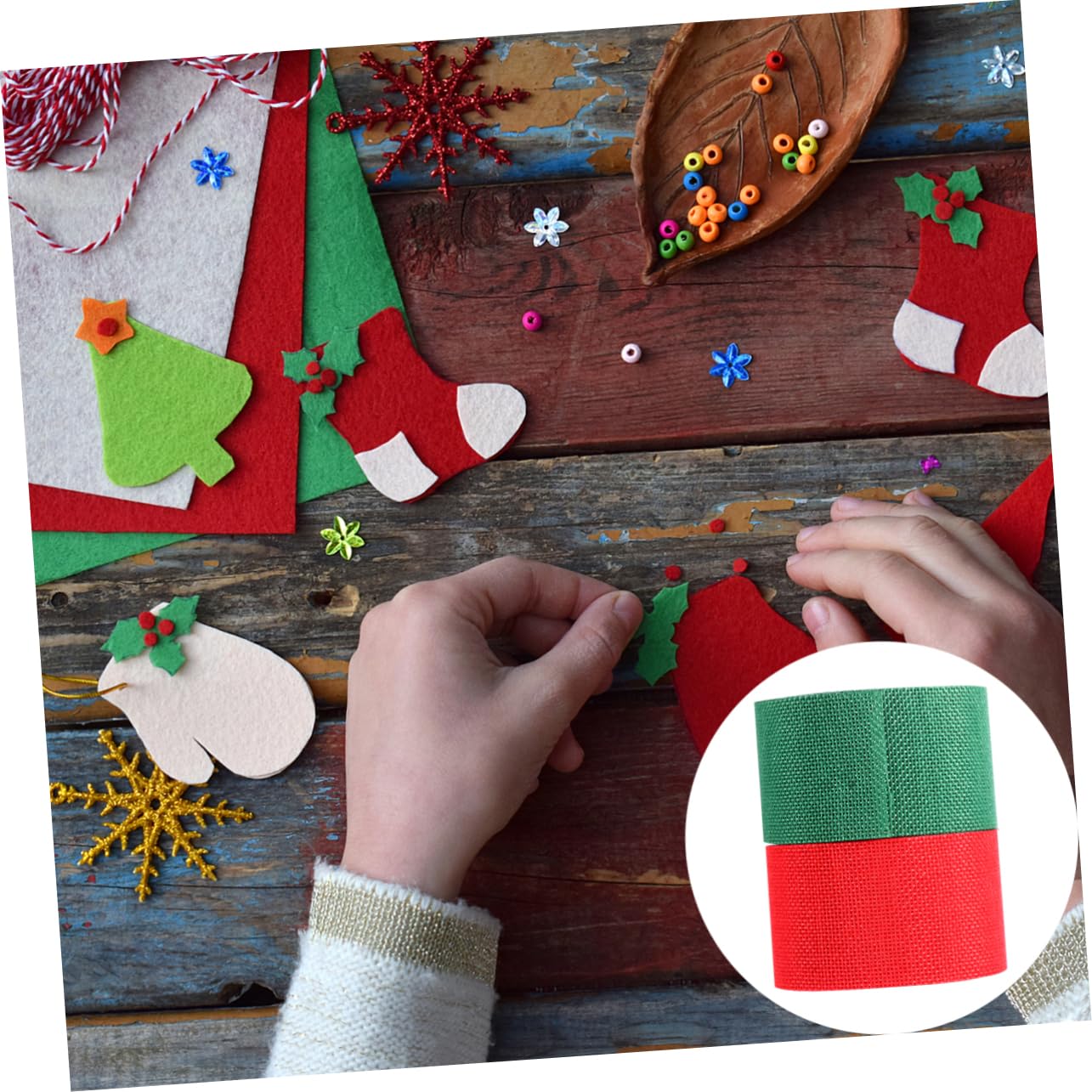 NUOBESTY 3 Set Di Juta Natalizia Nastro Di Organza Natalizio Jumbo Nastro Di Natale Extra Largo Di Natale Sfilacciato Per Feste Di In Raso Fai 2 * 3