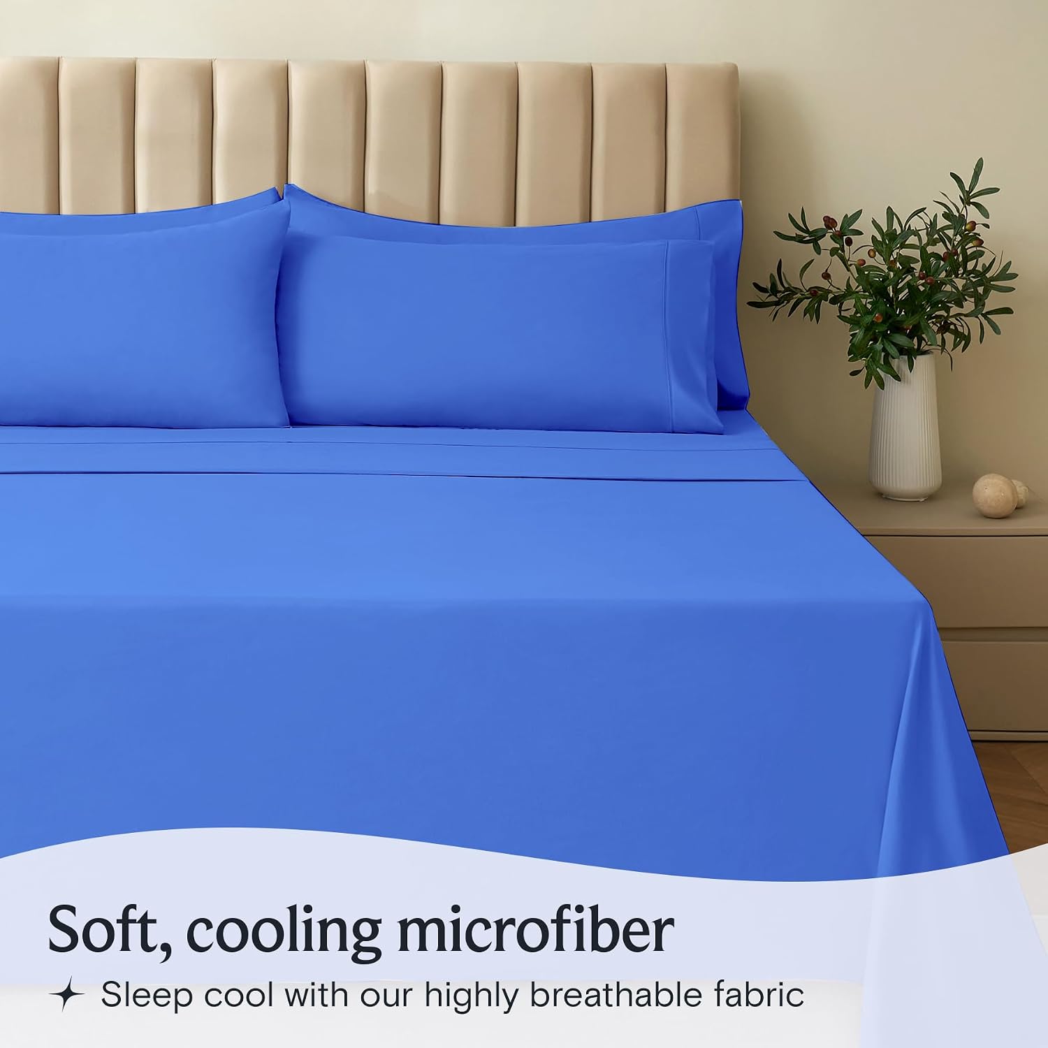  Twin Size Sheets Set, Cooling & Soft Deep Pocket Bed Sheets, 3PC thumbnail