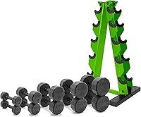 Vista 17 de CAP Barbell Juego de mancuernas hexagonales recubiertas de 150 libras con estante vertical Múltiples opciones