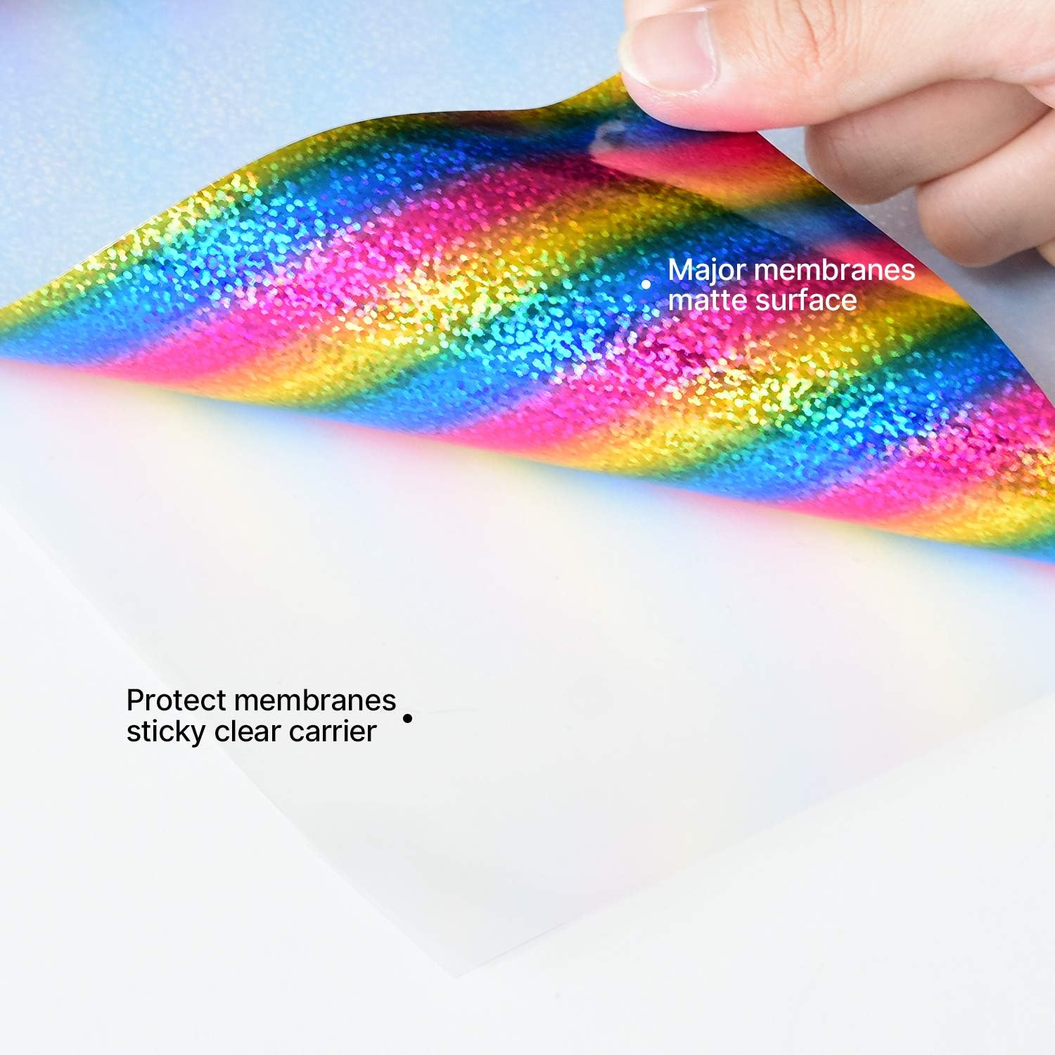 Holographic Heat Transfer Vinyl 14 Pack 12"x 10" Sheets SHOYISI Rainbow Glitter PU HTV Adhesive Iron On Vinyl (Glitter HTV)