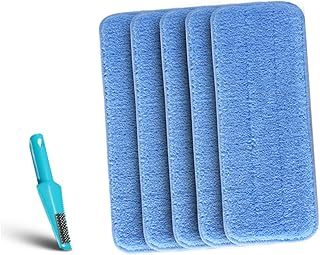 KICHOUSE 5Piezas Fregona de Limpieza de Esquinas y Superficies con Spray de Accesorios de Fregona Color Azul
