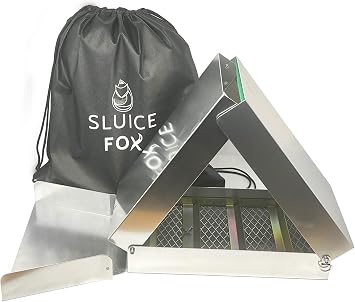 Sluice Box for Gold Mining; 50 inch Gold Prospecting Sluice; Folding Aluminum Sluice Box with Miners Moss; Large Gold Box for Gold Mining and Gold panning kit
