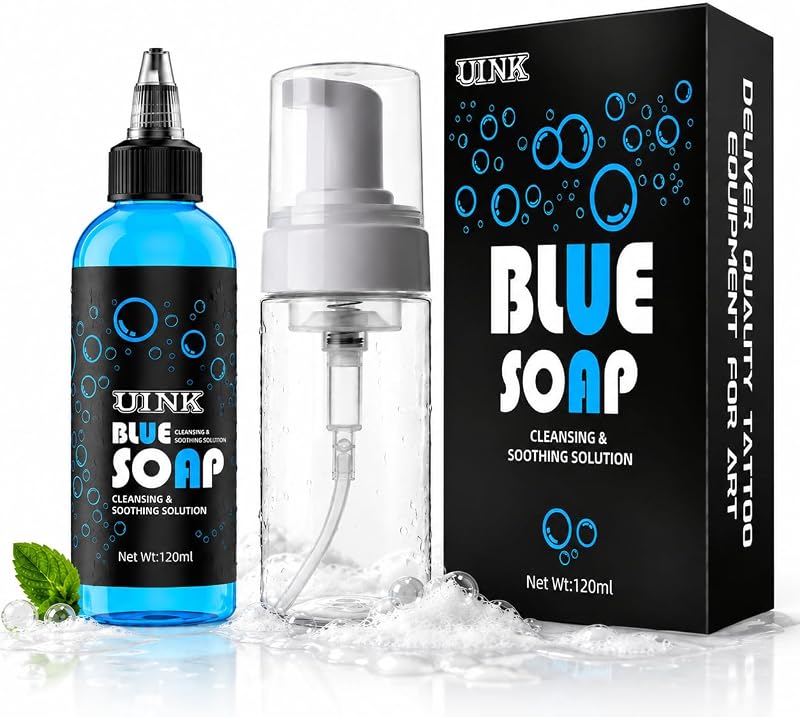 Sabonete líquido para tatuagem ZUFIO 4 oz com frasco espumador de 100 mL, sem fragrância