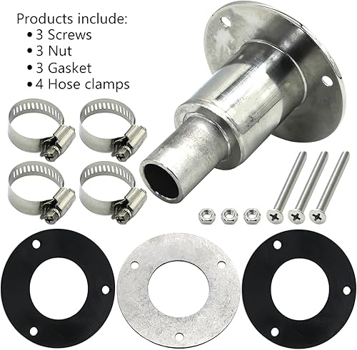 Miniatura 4 de Calentador diésel a través del casco, acero inoxidable 316, montaje para manguera de 0.94 pulgadas (0.945 in), calentador de estacionamiento diésel,