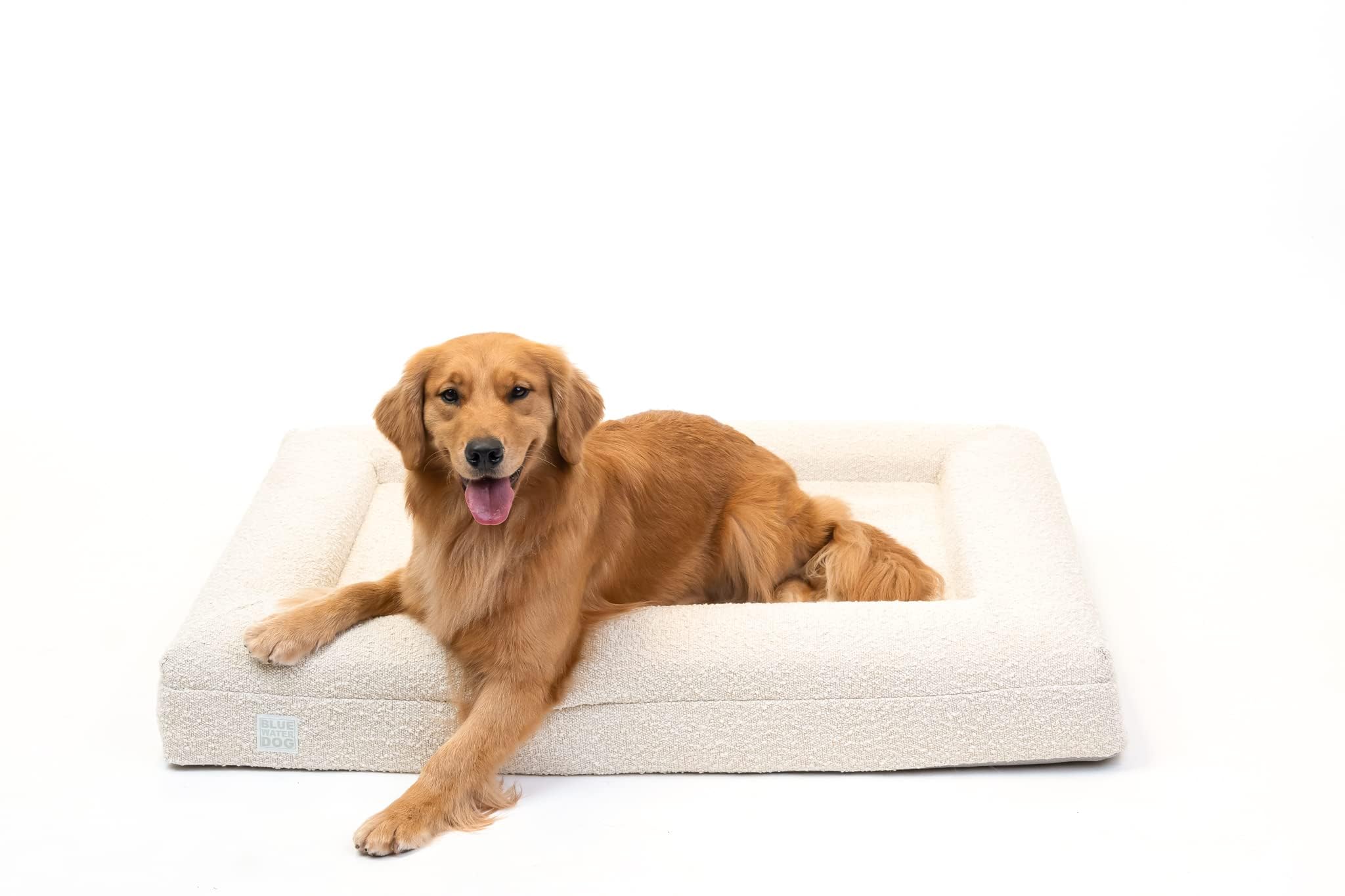 Luxury Boucle Orthopedic Memory Foam Dog Bed with Waterproof Liner and Machine Washable Cover with YKK Zippers (Large, 45" L x 36" W x 7" Th, Cloud)