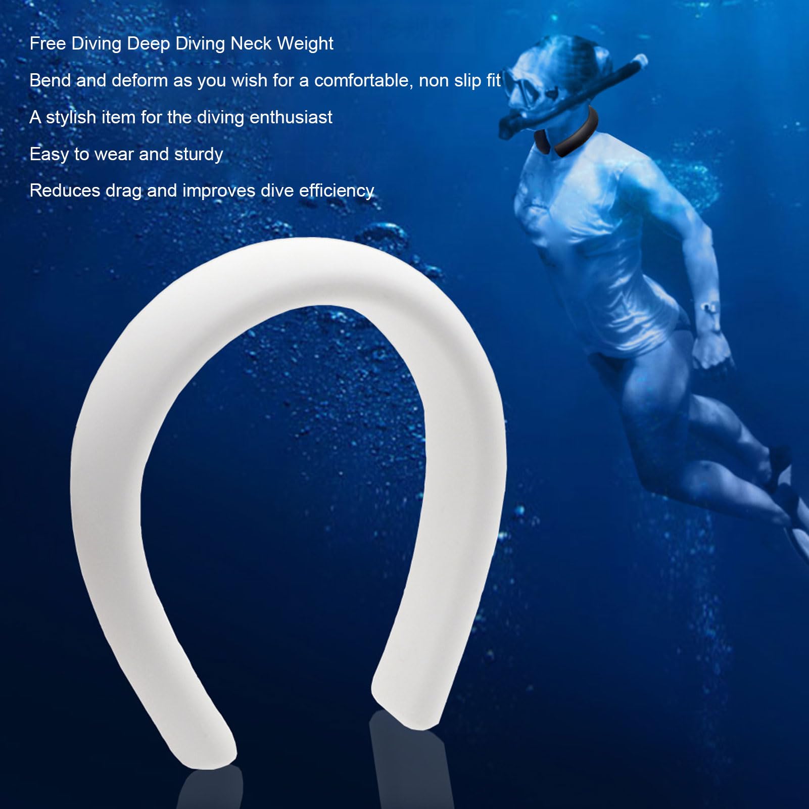 Generic Freediving Obciążnik na szyję Antypoślizgowy pierścień Kontrolujący pływalność do Nurkowania dla Entuzjastów