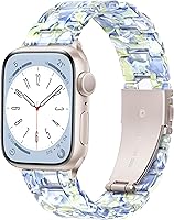 Vista 85 de Lightweight Resin Band For Apple Watch Series 11 10 SE 9 8 7 6 5 4 3 2 1 Ultra 3 2, Fashion Adjustable Replacement Strap for iWatch Bands 38mm 40mm