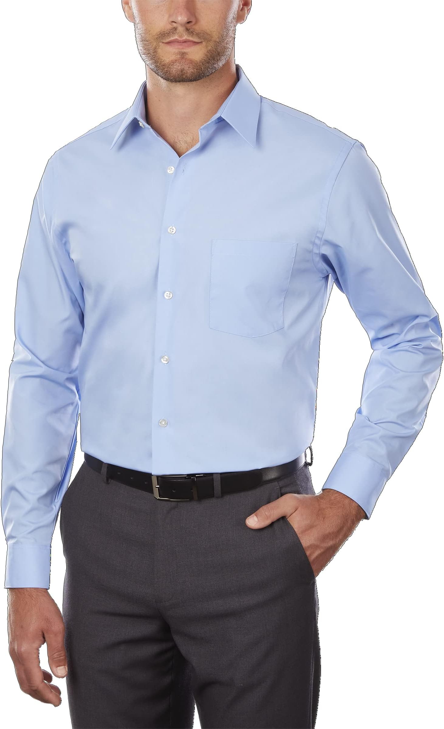 Mens VH Fit Sateen Solidhemd Regular Fit Satin Solid MNS Dress Shirt (pack of 1)