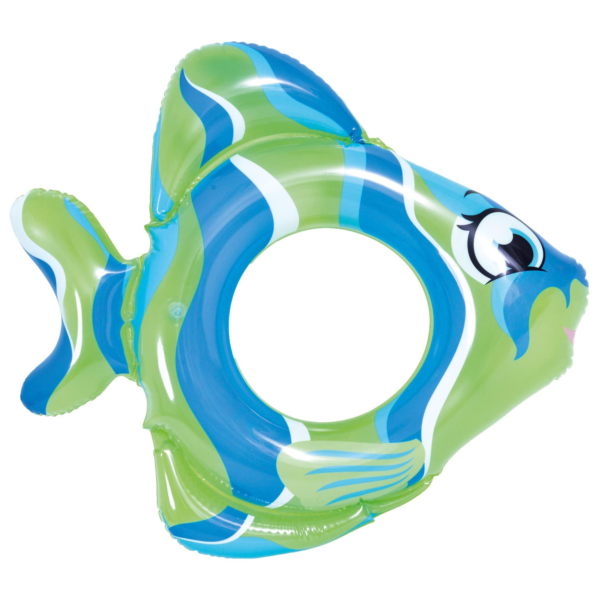 BLUE SKY Bouée Océan Gonflable – 50 Cm Extérieur, 22 Cm Intérieur – Plastique Résistant UV – Jeu Piscine/Mer – Dès 3 Ans