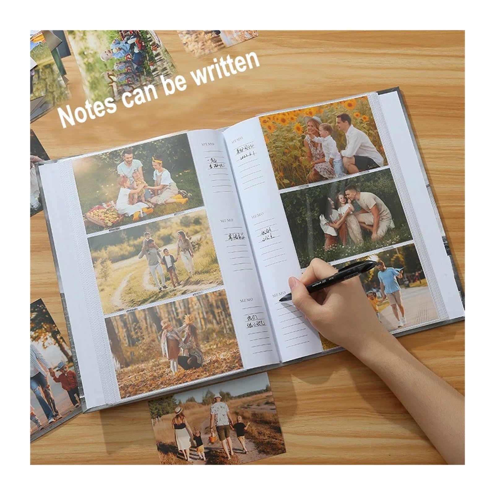 Álbum de fotos con 300 bolsillos y cubiertas papel 6 pulgadas, marco almacenamiento for for niños, estuche for scrapbooking(Color04)
