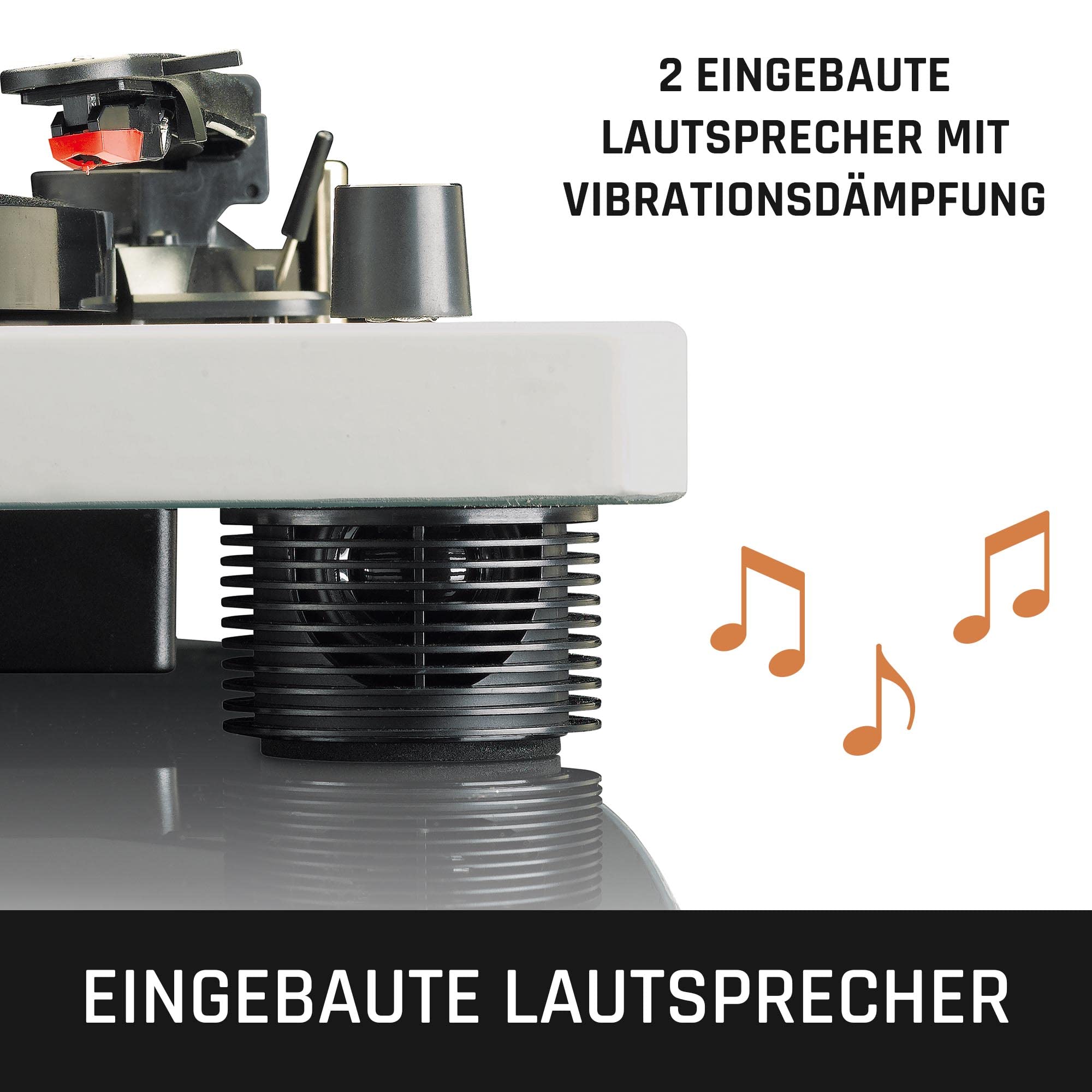 Lenco LS-50GY - Plattenspieler - Schallplattenspieler - Vinyl Player | 33 - 45 und 78 RPM - Riemenantrieb - MDF-Struktur - Grau