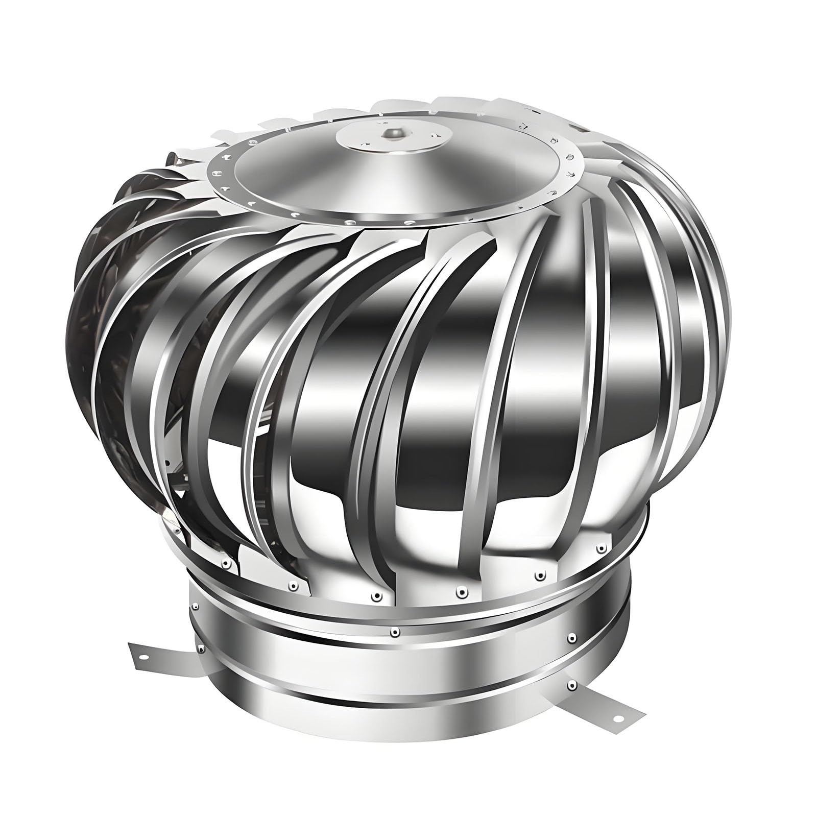 Turbina de acero inoxidable para flujo de aire eficiente en techos
