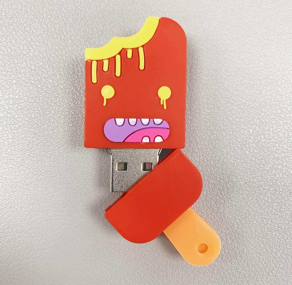 BorlterClamp USB Flash Drive Pack of 3 Pcs (32GB x 3), Cute Popsicle-Shaped USB Drive Thumb Drive Memory Stick for External Data Storage