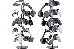 5 Tier Controller Headphone Holder Stand for Xbox PS5 PS4 Nintendo Switch...