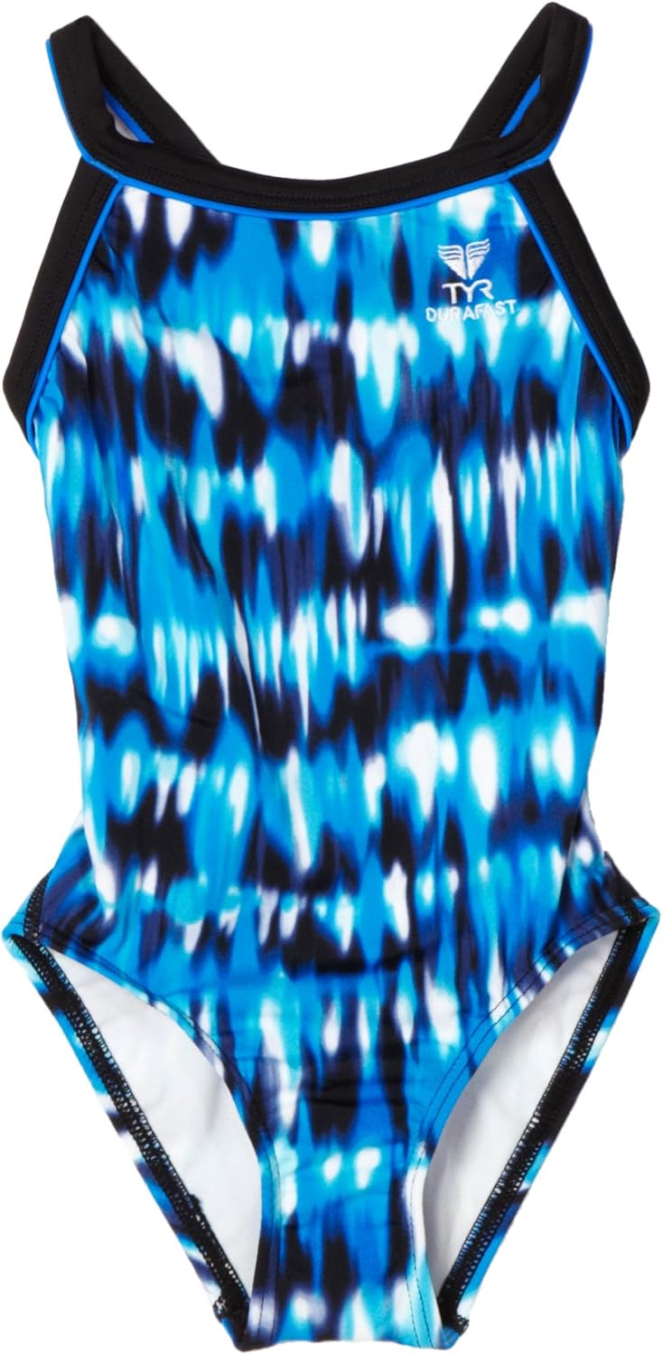 TYR Sport Girls Great White Diamondback Swim Suit