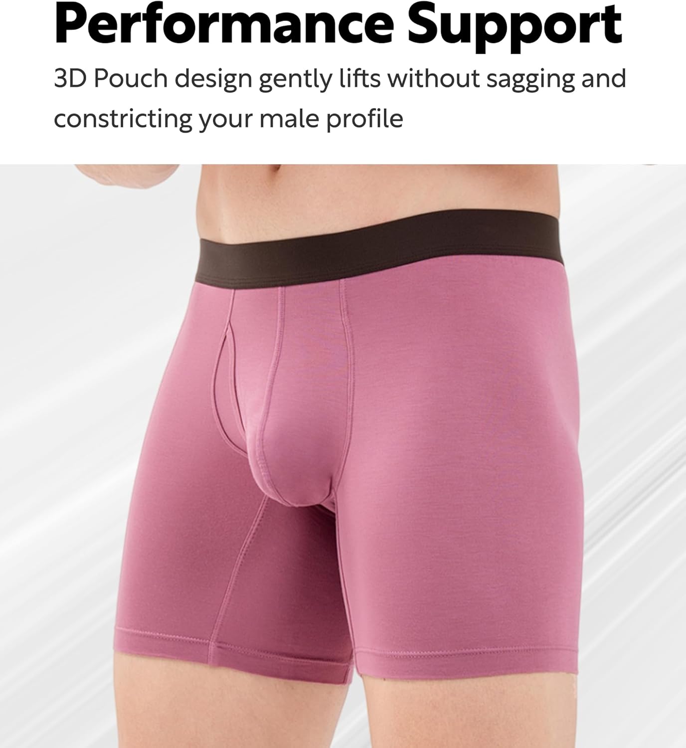 DAVID ARCHY Mens Boxer Briefs Rayon Made From Bamboo Breathable Soft Underwear Support Pouch Underwear for Men 4 Pack - Image 2