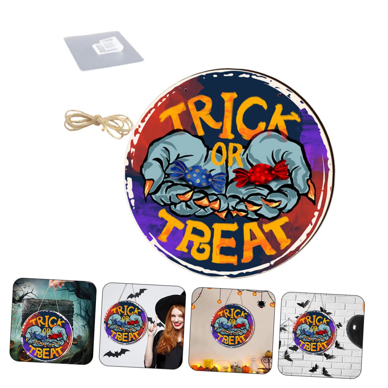 Ciieeo 3 Set di Decorazioni per Porte di Halloween Striscioni Insegne per Porte Decorazioni da Appendere per La Porta Dingresso di Halloween