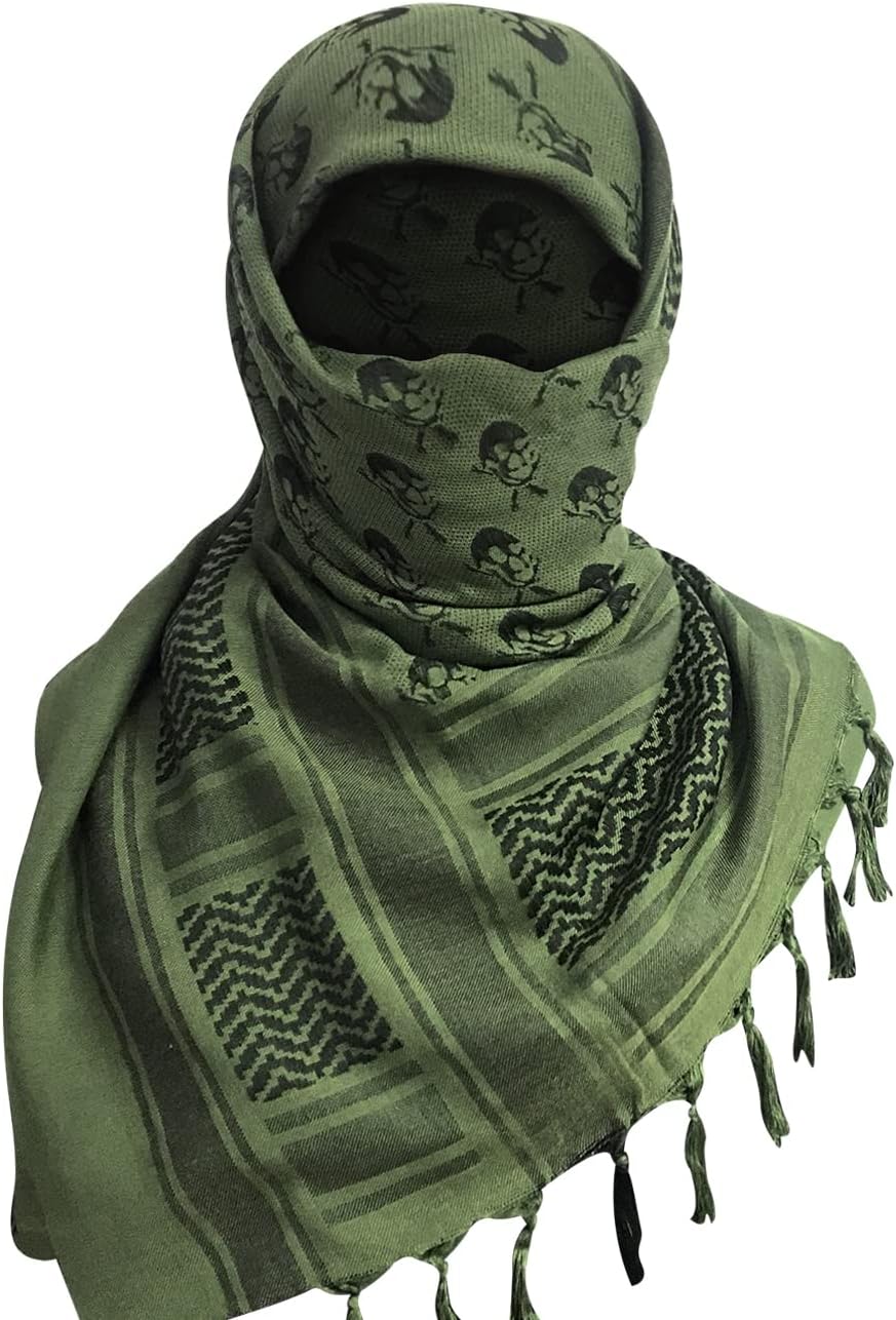 Cotton Desert Scarf Military Tactical Shemagh Keffiyeh HeadScarf Arab Wrap Outdoors Tassel Scarves for Men/Women - Image 2