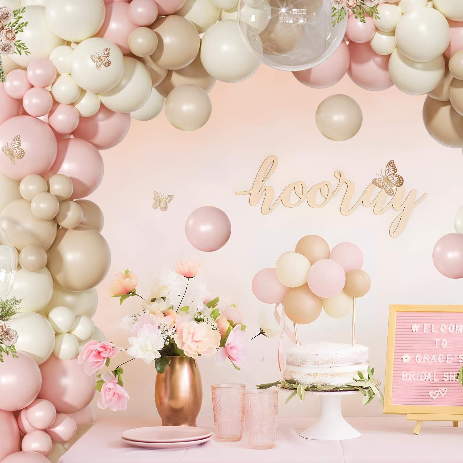 Dusty Pink Balloon Arch Kit for Birthday Decorations image 5